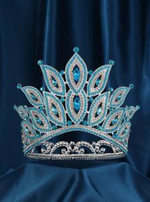 环球小姐“向善力量”皇冠闪亮水钻头饰全圆大皇冠可调节新娘婚礼派对大皇冠情人节配饰