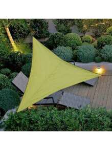 Tenda triangolare da esterno, telo parasole per patio/balcone, gazebo pieghevole rivestito in argento, adatto per terrazzo/cortile/ponte/giardino/eventi all''aperto