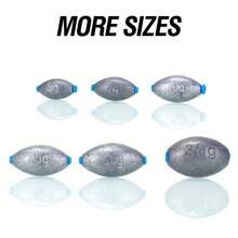 10Pcs Fishing Sinkers Olive Shape Fishing Accessories 5G/7G/10G/15G/20G/30G Fishing Lead Weight Plastic Core For Long Casting