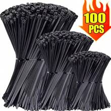 100/400 piezas Bridas de nailon negras y blancas, bridas de plástico autobloqueantes, bridas para cables, bridas de nailon autobloqueantes, bridas para cables, bridas para horticultura, bridas de sellado multiusos, alta resistencia sin romperse, para ordenar y almacenar cables, fijar cables eléctricos domésticos, adecuado para uso en interiores y exteriores
