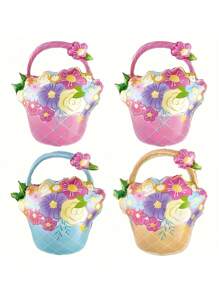 4 件母亲节花篮形铝箔气球，节日气氛装饰，房间背景墙装饰 - 彩色 - 查看 6