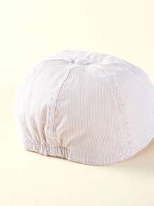 1pc Unisex Baby Beanie Cap, Striped Casual Design For Infant 1-2 Years Old, Spring/Autumn