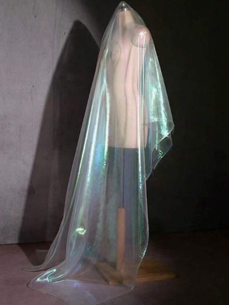 1pc Iridescent Gradient Organza Fabric Material, DIY For Dress, Craft - Multicolor - View 4