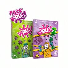 1/2PCS,Tranjis Games - VIRUS! Evolution Card Game (Expansion Pack) - Card Game (TRG-12evo), The Most Contagious Card Game, English French Spanish, The Most Popular Card Game, Multiplayer, For 2-6 Players, Valentine's Day Game, New Year Game, Wedding Game, New Year Gift, Valentine's Day Gift, For Family Gatherings Wedding Parties - 彩色 - 查看 12