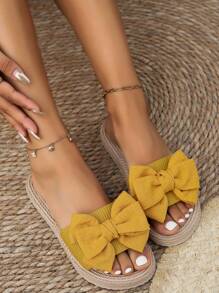 1双女士蝴蝶结装饰拖鞋，新款夏季时尚多功能平底沙滩拖鞋家居拖鞋保暖，适合闺蜜节、小狗、嘉年华、鞋子、春夏精选、伴娘礼物、房间、海滩、旅行、男士、女士、度假、可爱小物、母亲节礼物、花园、厨房装饰、夏季、海滩、旅行必备、房间装饰、软萌、毕业、鞋架、收纳神器、户外、花园、毕业典礼、毕业典礼、恭喜毕业、祝贺毕业生、优秀毕业生、毕业典礼、毕业派对 - 彩色 - 查看 23