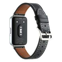 1pc Universal Unisex Fashion PU Leather Loop Strap With Metal Buckle Connector, Compatible With Samsung Galaxy Fit 3 R390