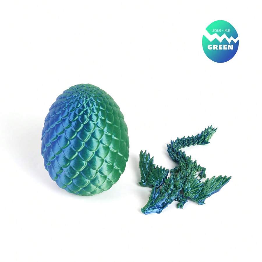 2 Pieces Set 3D Printed Dragon Model, An 8.7-Inch Dragon With Wings, A ...