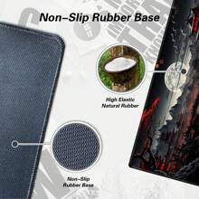 BHJLAXR Japońska mata na biurko Riverside Full Moon Desk Pad Black Red Duża podkładka pod mysz Gaming Mousepad Rozszerzona XXL klawiatura 35,4 X 15,7 cala Laptop Computer Mouse Keyboard Mat do dekoracji biurka