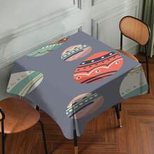 1pc Easter Tablecloth With Rabbit & Egg Design, Suitable For Spring/Summer Decoration, Easter Gift, Indoor/Outdoor, Easter Party & Home Decor, Easter Decorations, Farmhouse Decor - Multicolor - View 25