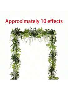 1 件 78.84 英寸人造绿叶藤蔓，悬挂假植物，适用于婚礼背景、派对桌、办公室墙壁装饰、家居装饰、摄影道具、户外装饰 - 1件 - 查看 7