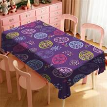 1pc Easter Tablecloth With Rabbit & Egg Design, Suitable For Spring/Summer Decoration, Easter Gift, Indoor/Outdoor, Easter Party & Home Decor, Easter Decorations, Farmhouse Decor - Multicolor - View 21