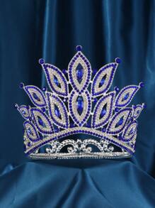 环球小姐“向善力量”皇冠闪亮水钻头饰全圆大皇冠可调节新娘婚礼派对大皇冠情人节配饰