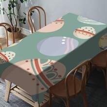 1pc Easter Tablecloth With Rabbit & Egg Design, Suitable For Spring/Summer Decoration, Easter Gift, Indoor/Outdoor, Easter Party & Home Decor, Easter Decorations, Farmhouse Decor - Multicolor - View 29
