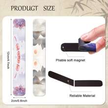 10 件水墨画风格磁性书签，适合女士、男士、爱书人、学生教师阅读的页面标记（4.72 英寸 * 0.79 英寸） - 水墨風格 - 查看 2