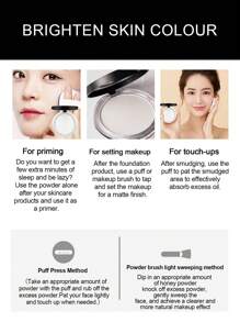 MENOW 哑光薄纱定妆粉控油持久定妆粉干皮油性皮肤彩妆大白饼 - 2#Pink - 查看 8