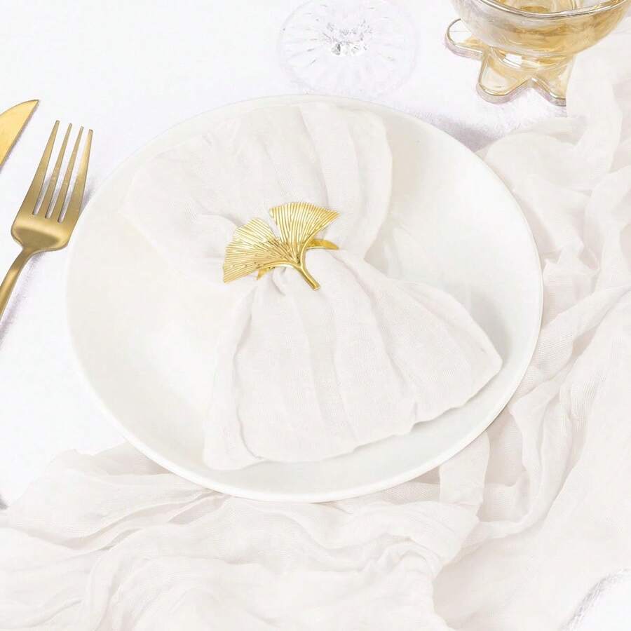 波西米亚风格皱褶布餐巾，婚礼派对桌面装饰餐垫，巴厘岛纱布家用皱褶餐巾