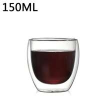 1-6 uds 80-450ML resistente al calor taza de cristal de té de doble pared cerveza café hecho a mano creativo bebida fría juego de vajilla transparente - 150 ml B - Ver 10