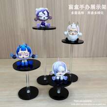 亚克力圆形桌面展示架，单体展示架，适用于模型人偶、香水、小装饰 - 彩色 - 查看 2