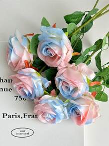 1 pieza / 3 piezas / 5 piezas Rosas artificiales - Flor artificial para el Día de la Madre, Día de San Valentín, decoración familiar, boda, festival con flores falsas