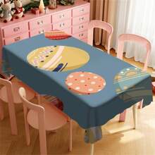 1pc Easter Tablecloth With Rabbit & Egg Design, Suitable For Spring/Summer Decoration, Easter Gift, Indoor/Outdoor, Easter Party & Home Decor, Easter Decorations, Farmhouse Decor - Multicolor - View 78