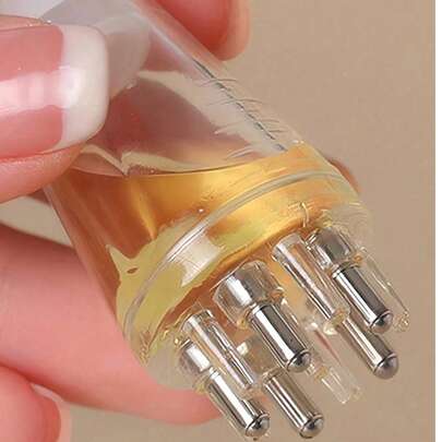 1 lược mini dùng để thoa dầu, mát-xa da đầu, lược dưỡng tóc kích thích mọc tóc, tinh chất dưỡng tóc, dung dịch dưỡng tóc, dầu xả, dụng cụ thoa dầu - Có thể thoa chính xác dung dịch hoặc tinh chất lên chân tóc, kẹp tóc, phụ kiện tóc.