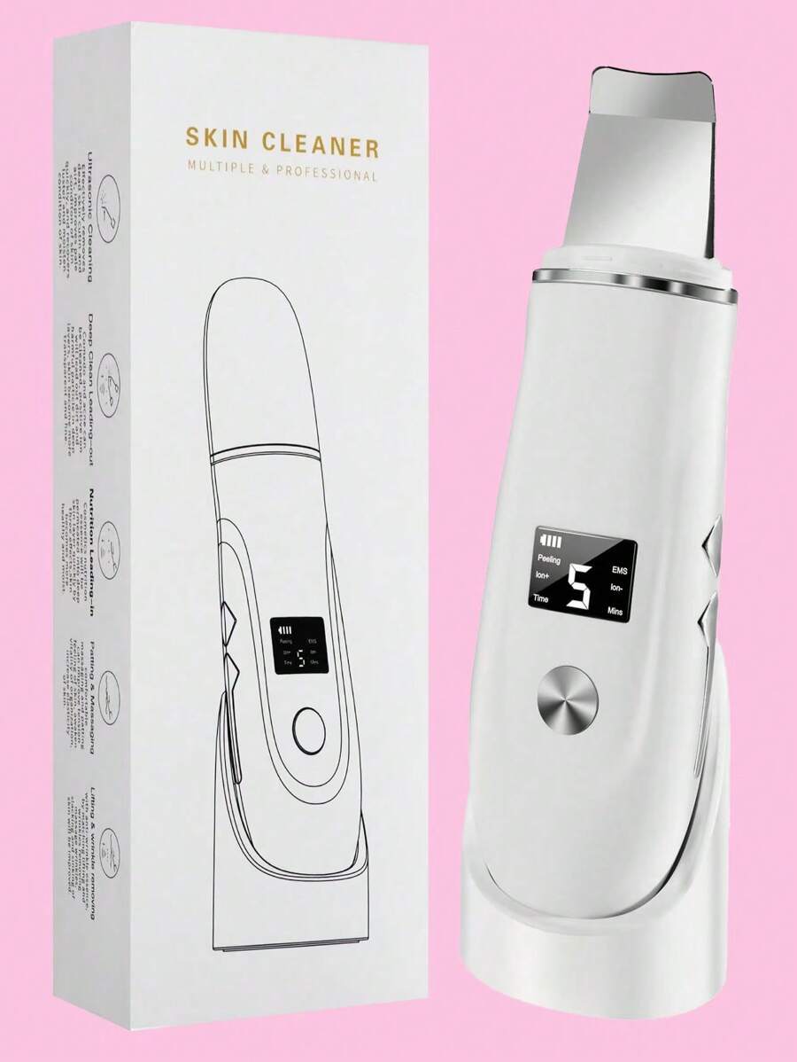 新款黑头去除器和去角质刮脸器，适合作为礼物送给母亲、妻子、女儿和朋友 - 白色