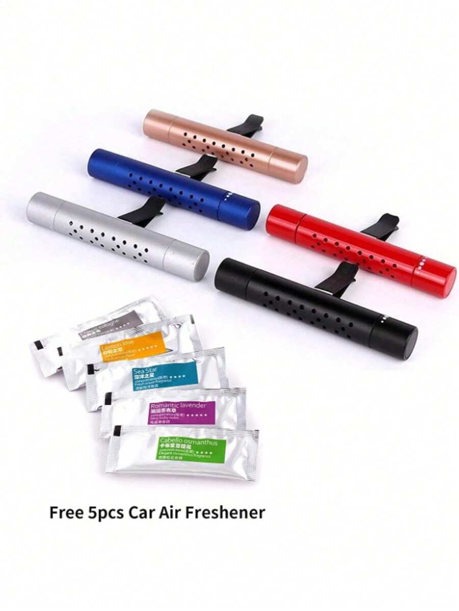 1 Set /6 Pieces Of Car Air Decoration, Free 5 Pieces Of Car Air Freshener (Ocean/Cologne/Lavender/Jasmine/Lemon), Car Styling Vent Perfume Diffuser Clip, Car Outlet Decoration Clip, Car Interior Decoration Accessories Gifts Birthday Graduation,E-I-D