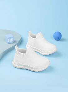 Infant Toddler Casual Shoes, Breathable Soft Versatile Slip-On Non-Slip Walking Sneakers - White - View 9