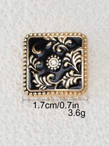 6pcs/Pack Vintage Pattern Resin Oil Drop Metal Buttons, For Uniform, School Wear, Sweater, Cardigan, Jacket, DIY Bags, Gift Box, Handicraft