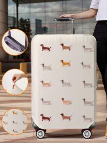 狗图案行李隔层盖 18-32 英寸灵活行李隔层盖，适用于 18-32 英寸行李隔层盖防刮保护器行李隔层保护器行李隔层盖保护罩防尘罩行李箱防尘罩旅行配件行李箱罩行李箱罩旅行箱罩行李保护器适用于返校旅行适用于学校适用于商务适用于户外防水 - 彩色 - 查看 14