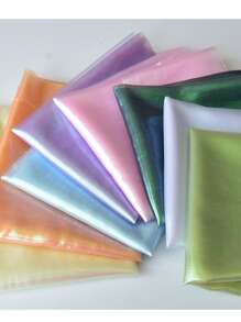 1 pieza de tela de organza con efecto degradado iridiscente, DIY para vestidos y manualidades - Multicolor - Ver 11