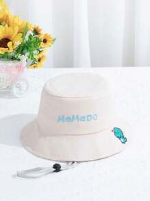 1pc Fashionable Cute Letter Embroidered S Bucket Hat, Windproof Sunproof Soft Breathable Bucket Hat - Multicolor - View 14