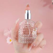 1 件闪亮奢华玻璃珠镶嵌喷雾瓶、时尚香水瓶唤醒器、泵喷雾瓶、化妆品可再填充空瓶、玻璃香水瓶和可再填充精油容器。