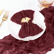 波西米亚风格皱褶布餐巾，婚礼派对桌面装饰餐垫，巴厘岛纱布家用皱褶餐巾