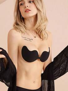 Invisible Mango Shaped Strapless Self-Adhesive Lifting Bra - Seamless, Slip-Proof, Comfortable, And Easy To Wear - Perfect For Women's Lingerie And Underwear Needs - Black - View 4