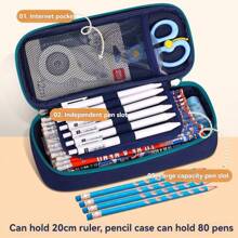 Estojo de Lápis Grande, Nécessaire de Caneta de Grande Capacidade, Bolsa de Papelaria, Organizador de Bolsa de Armazenamento de Alta Capacidade, Estojo para Canetas Marcadoras para Mulheres e Homens, De Volta às Aulas, Suprimentos Escolares, Nécessaire de Lápis, Mochila Escolar