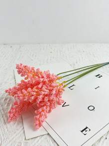 6pcs Artificial Wheat Bouquet - Artificial Simulation Flowers, Suitable For Weddings, Home Decor And Party Decoration - Plastic Fake Flower Accessories, Party Supplies | Elegant Flower Arrangement | Lifelike Artificial Flowers, Bouquet Decor Gifts Birthday Graduation