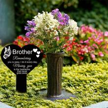 Concrete Tombstone Marker: Waterproof Acrylic Tombstone, For Commemorating Deceased Brothers - Suitable For Cemetery Memorial Garden Marker, Outdoor Yard Gravesite Decoration, One Piece; Memorial Sign For Loved Ones, Acrylic Sun-Blocking Memorial Stake, Memorial Stake, Acrylic Gravesite Marker, Easter Black Memorial Garden Stake, Mourning Gravesite Stake, Outdoor Yard Gravesite Waterproof Gravesite Decoration Gifts Birthday Graduation