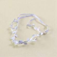 2pcs Gold & Silver Leaf Elastic Hair Bands, Children Gift & Photo Props - 彩色 - 查看 4