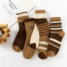 5 pares de calcetines de tobillo bordados para mujer, calcetines de tripulación transpirables y delgados, que absorben la humedad para otoño/invierno, aptos para mocasines