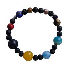 复古串珠手链，天然石串珠手链，节日礼物，生日礼物，时尚炫酷手链礼物，男女皆宜 - 彩色 - 查看 5