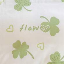 4pcs Heart & Bear Print Bedding Set (1 Duvet Cover + 2 Pillow Covers + 1 Flat Sheet, Without Pillow And Quilt), Soft & Breathable, Machine Washable, Suitable For Bedroom Decor, All Season