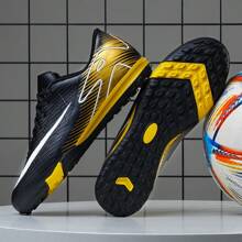 New Studded Soccer Cleats Recommended For Teenagers, Students, School Competition Training, Low-Top, , Anti-Slip, Suitable For Adults - Black - View 2