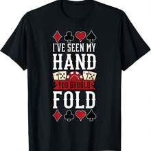 Poker Gambling Casino Card Game Hand Bluff Fold T-Shirt