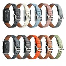 1pc Universal Unisex Fashion PU Leather Loop Strap With Metal Buckle Connector, Compatible With Samsung Galaxy Fit 3 R390