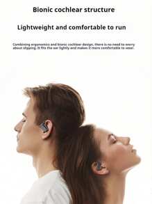 NEW SENYANG Senyang True Wireless On-Ear Căști Bluetooth Sport Confortabile Agățate Căști Video TWS HIFI Dolby Bass ACC Stereo HD Căști de Apel Pentru Android Pentru iPhone Telefon Mobil Gming Earphones Căști Inteligente Pentru Cadou de Ziua Îndrăgostiților - Negru - Vizualizare 2