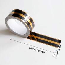 1 Roll Golden Ceramic Tile Stitching Sticker, Self Adhesive Tile Sticker, Wall Gap Sealing Tape Strip, Floor Tile Beauty Seam Sticker, Home Decorative Decals, Home Improvement Tools Gifts Birthday Graduation Room Decor Wall Decor Bathroom Decor Bedroom Decor Room Decoration Stuff Living Room Decor House Decor Home Decor Living Room Wall Art Wall Paper Stickers - Multicolor - View 8