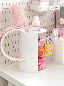 1pc Children's Hair Accessory Storage Box, Rotatable Multi-Layer Hair Accessory Box, Transparent Dustproof Hair Ring Storage Tray, Girls' Hair Clip Headband Rubber Band Hair Band Storage Rack, Multifunctional Comb Storage Box, Cosmetics Box, Pen Box - Multicolor - View 6