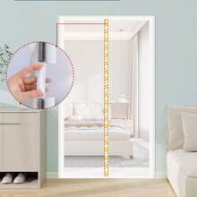 Summer White Anti-Mosquito & Fly Door Mosquito Net Curtain, Home Use Self-Adhesive Partition Curtain, Magnetic Self-Absorbing Bedroom Door Curtain, Invisible Screen Net No-Drill