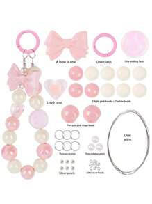 随机混珠散珠亚克力水滴透明珠DIY儿童头饰手机链材料包 - 彩色 - 查看 19